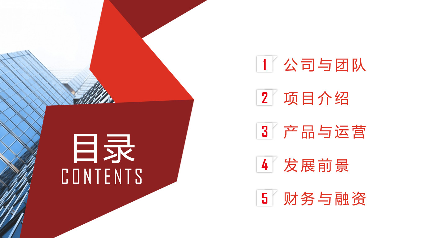 红色实用创业融资计划书模板