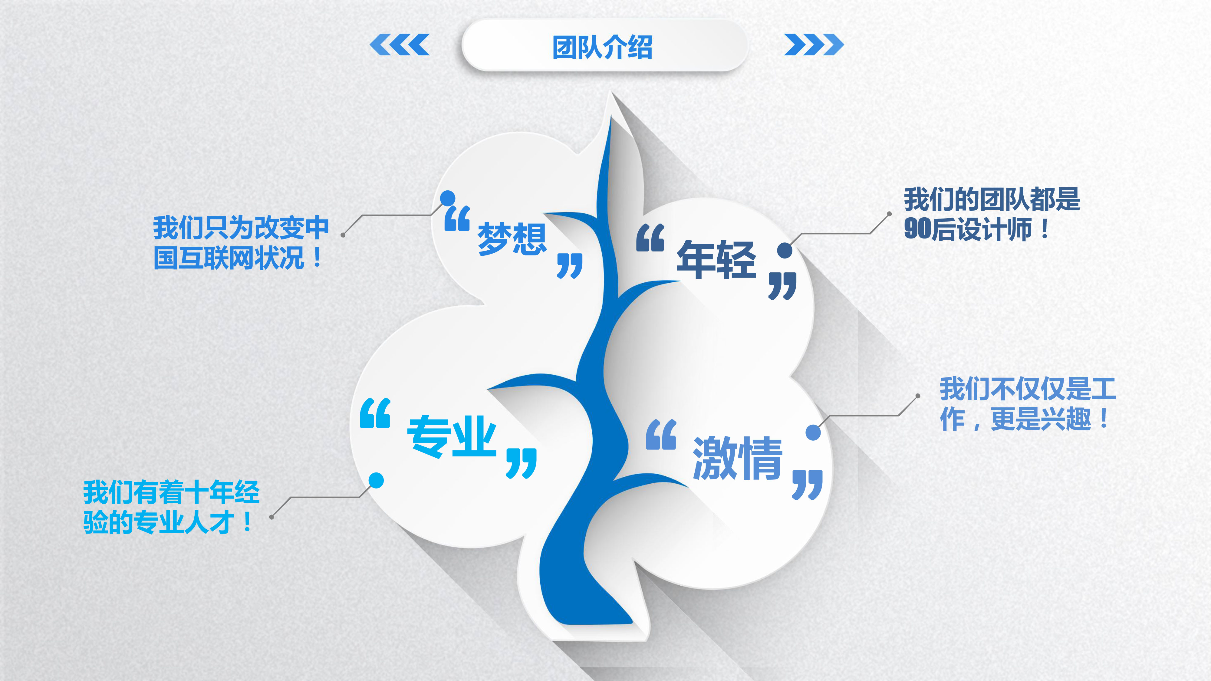 蓝色简洁计划书模板