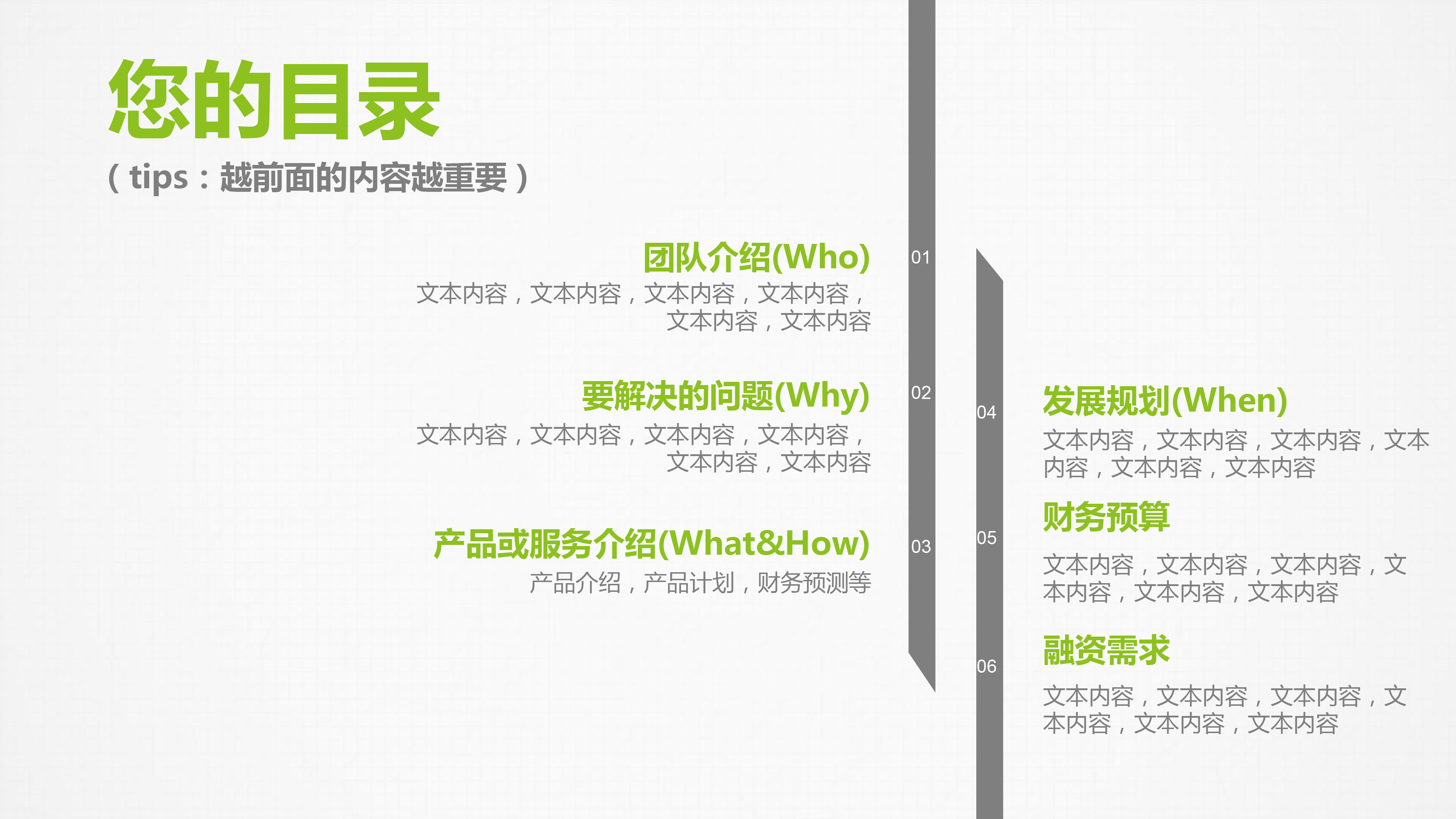 绿色初创企业计划书模板