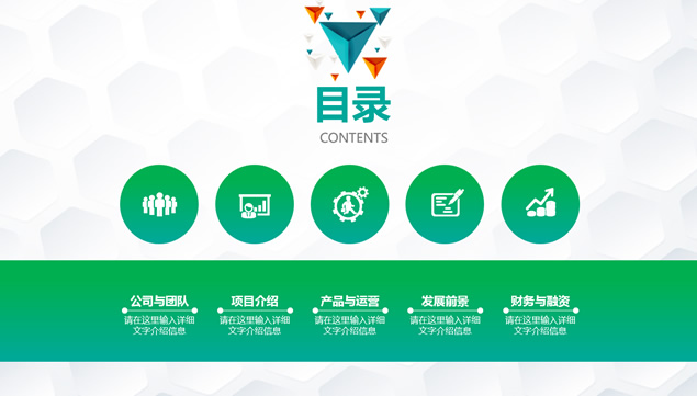 大健康绿色医疗行业商业项目融资计划书ppt模板